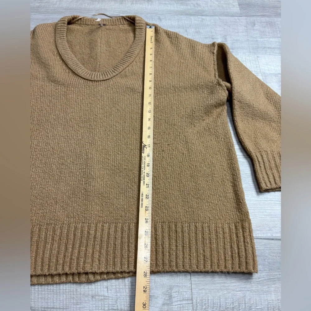 Free People Brookside Dolman-Sleeve Tunic Sweater, Desert Camel, Large - Picture 5 of 6